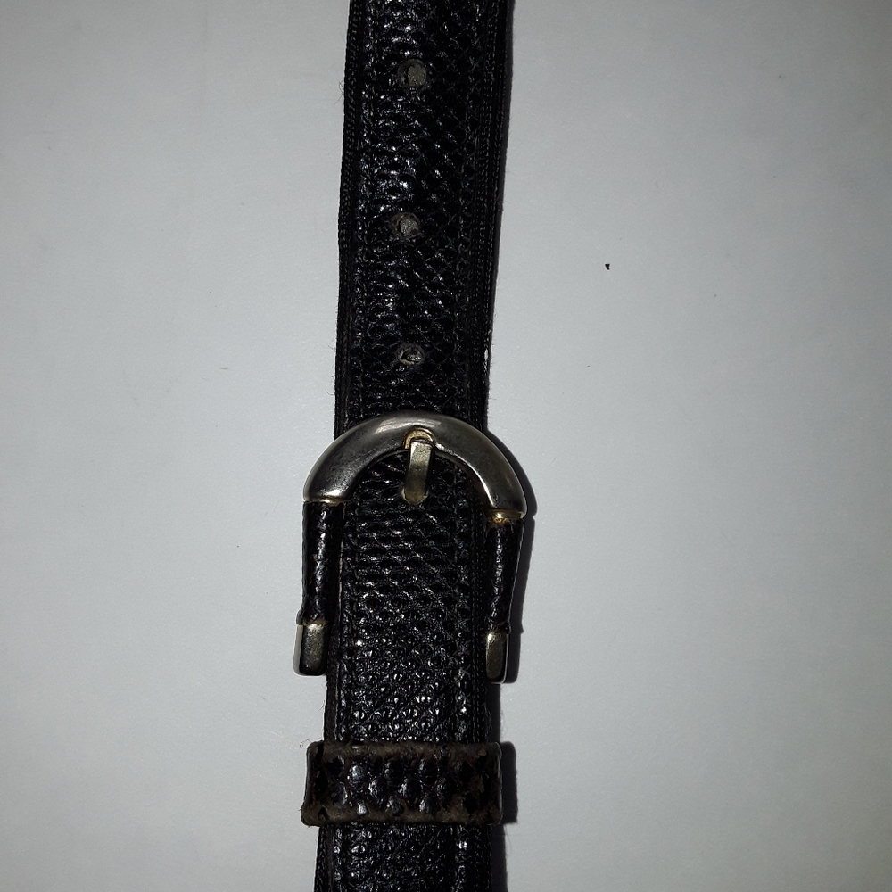 Infinity by Omega Genuine Snake Skin Skinny Belt